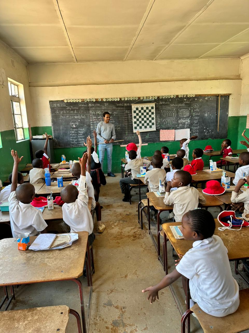 Enthusiastic learners already showing off their newly acquired knowledge and skills